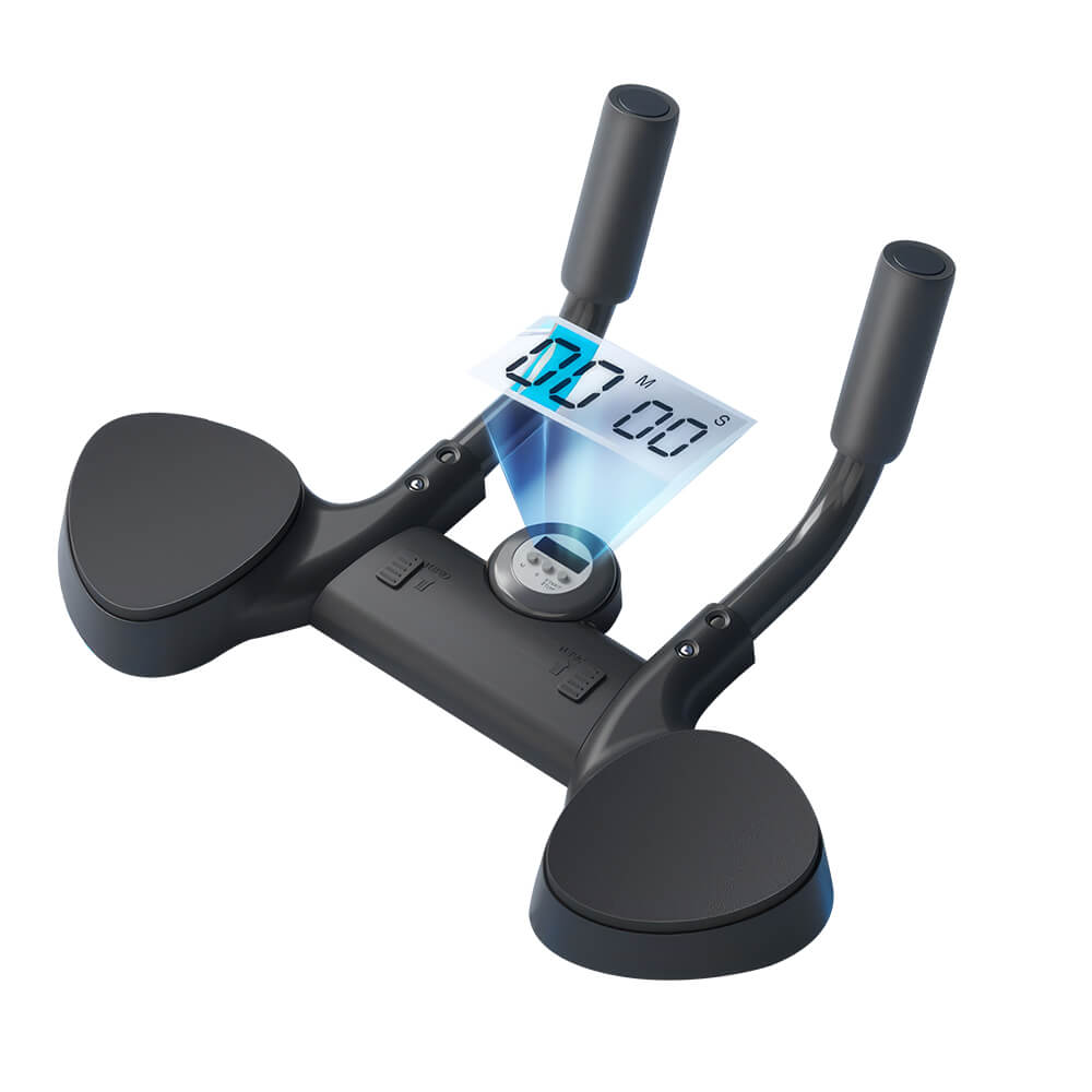 Plank Support Trainer with Adjustable Width and Built-In Timer