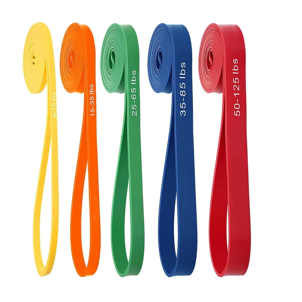 Thick Heavy Resistance Band Set with Door Anchor 8-125 lbs
