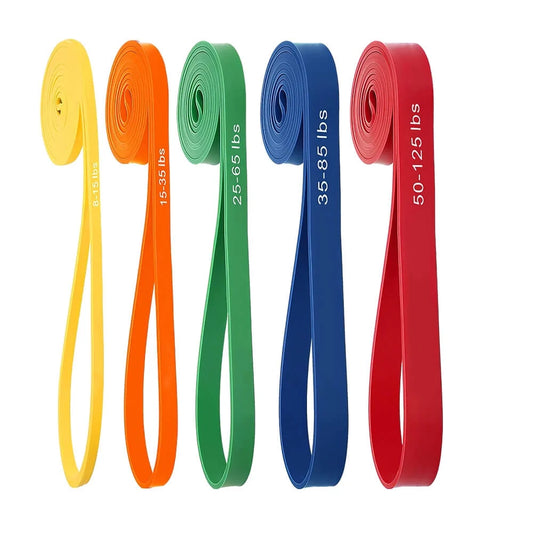 Thick Heavy Resistance Band Set with Door Anchor 8-125 lbs